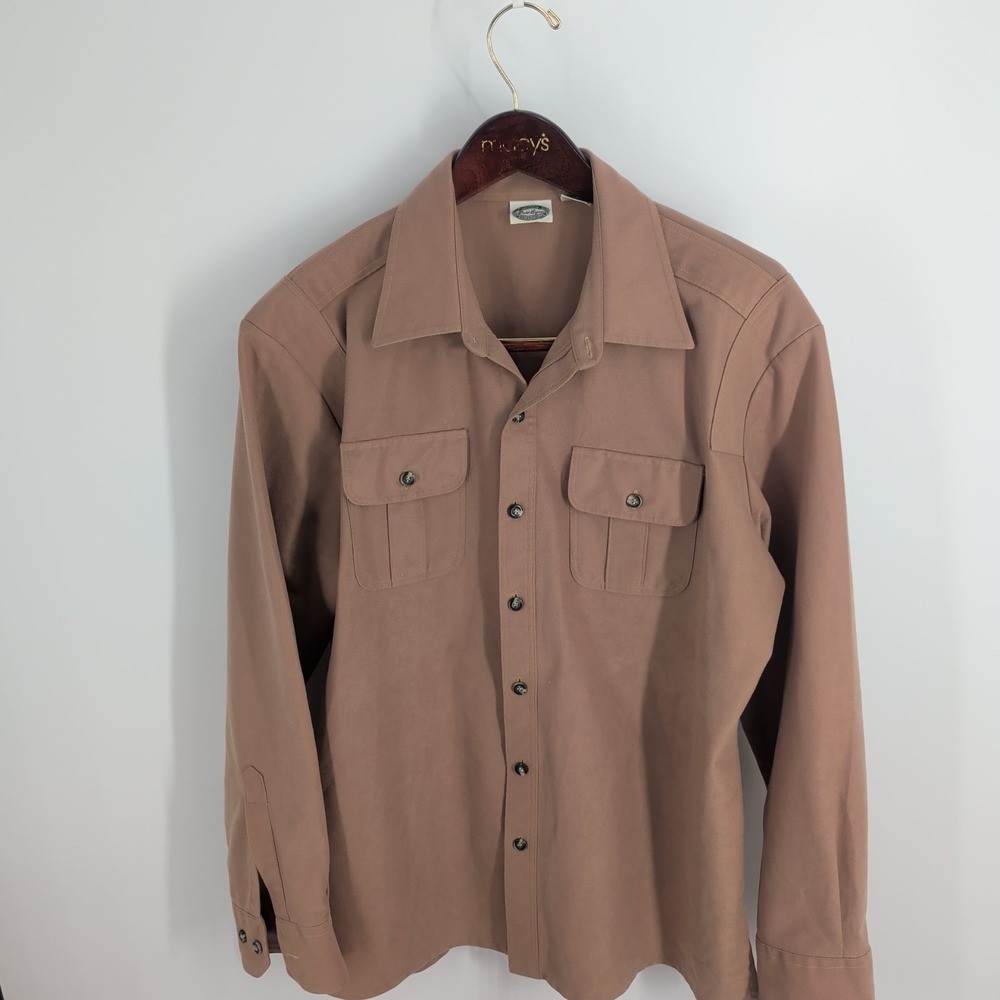 David Langman (Beverly Hills) Men's Casual Button-Down Shirt in Dusty Mauve
